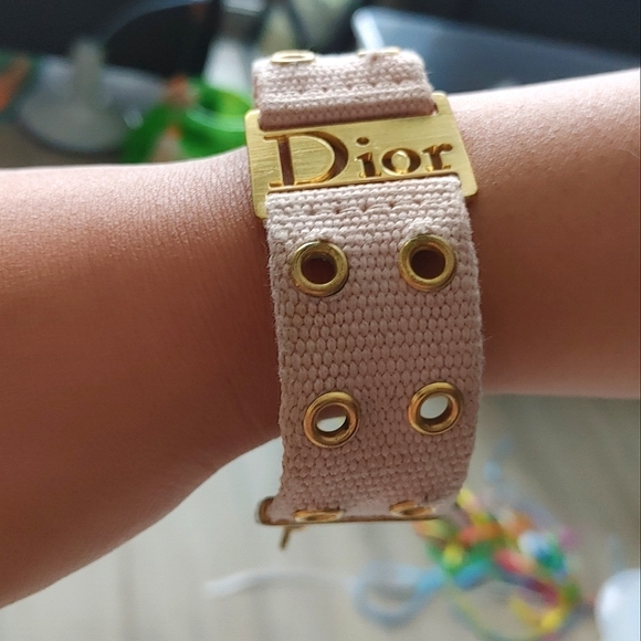 Christian Dior Canvas & Gold Hardware Bracelet - Picture 14 of 16